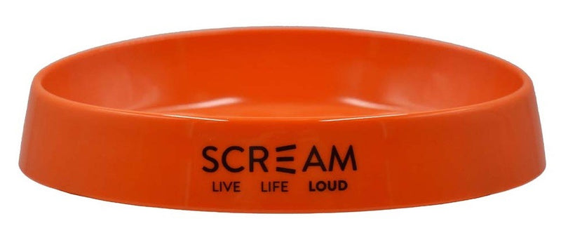 Cat Bowl Oval Face Scream Loud Orange-Cat Accessories-Ascot Saddlery
