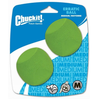 Chuckit Chuckballs Erratic Medium 2pk-Dog Toys-Ascot Saddlery