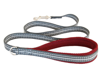 Coralpina Cinquetorri Dog Leash Reflective Red Wine-Dog Collars & Leads-Ascot Saddlery