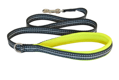 Coralpina Cinquetorri Dog Leash Reflective Yellow-Dog Collars & Leads-Ascot Saddlery