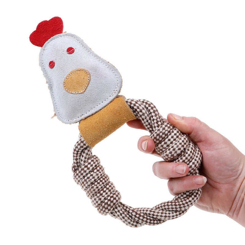 Country Tails Dog Toy Rope Ring Chicken-Dog Toys-Ascot Saddlery
