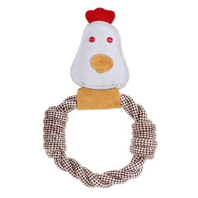 Country Tails Dog Toy Rope Ring Chicken-Dog Toys-Ascot Saddlery
