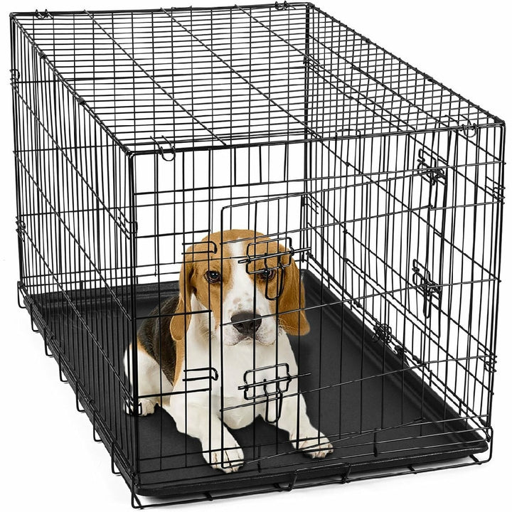 Crate Collapsible Black Vein-Dog Kennels Carriers & Pens-Ascot Saddlery