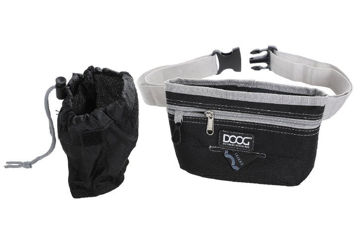 Doog Treat Pouch Black & Grey Large-Dog Walking-Ascot Saddlery