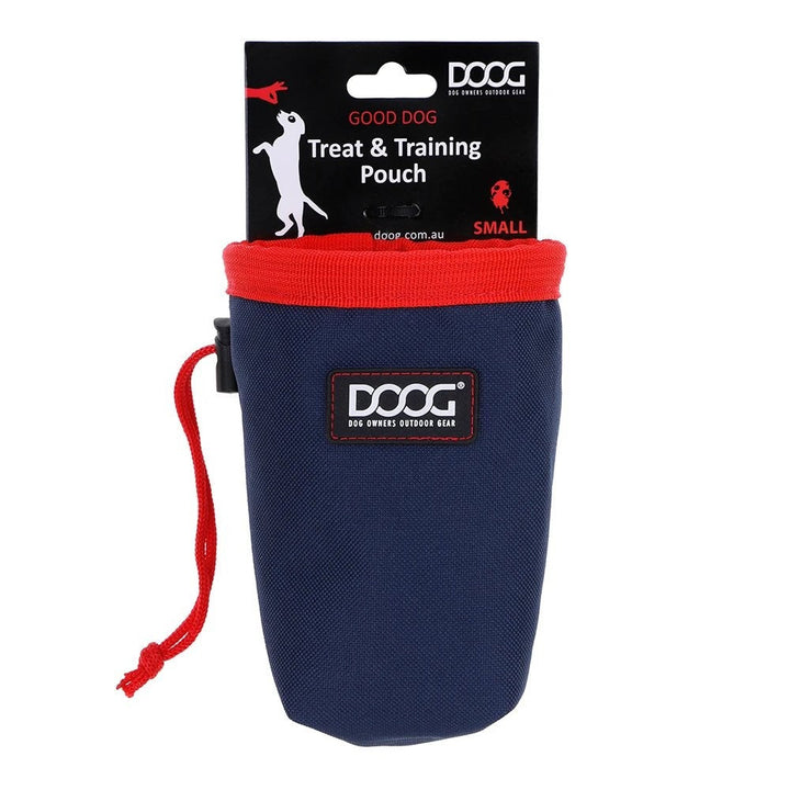 Doog Treat Pouch Navy & Red Mini-Dog Walking-Ascot Saddlery