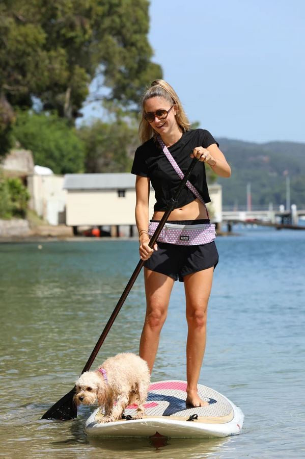 Doog Walkie Belt Luna Pink With Tear Drops-Dog Walking-Ascot Saddlery