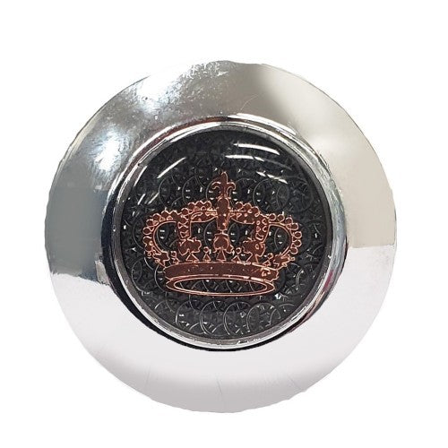 Dressage Whip Rose Gold Crown Deluxe 100cm Black-RIDER: Whips-Ascot Saddlery