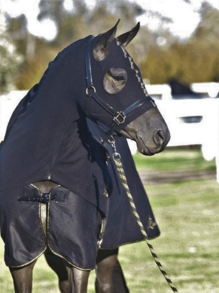 Earlwood Show Rug Black & Gold-RUGS: Summer Rugs, Neck Rugs & Hoods-Ascot Saddlery