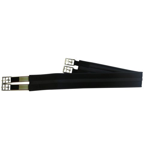 Equiprene Anti Gall Two Buckle Girth Elastic Black-HORSE: Girths-Ascot Saddlery