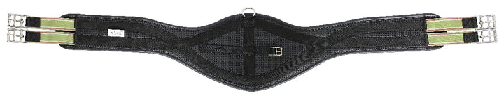 Equiprene Pressure Eze Two Buckle Girth Elastic Black-HORSE: Girths-Ascot Saddlery