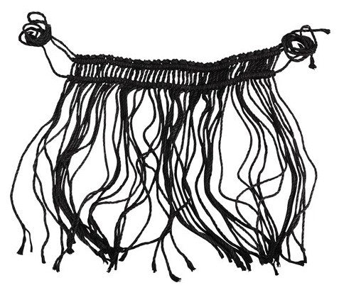 Flyveil Waxed String Black-HORSE: Flyveils & Bonnets-Ascot Saddlery