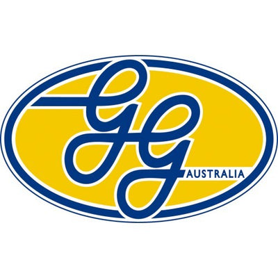 Gg Australia Tearstop Hood White & Navy-RUGS: Summer Rugs, Neck Rugs & Hoods-Ascot Saddlery