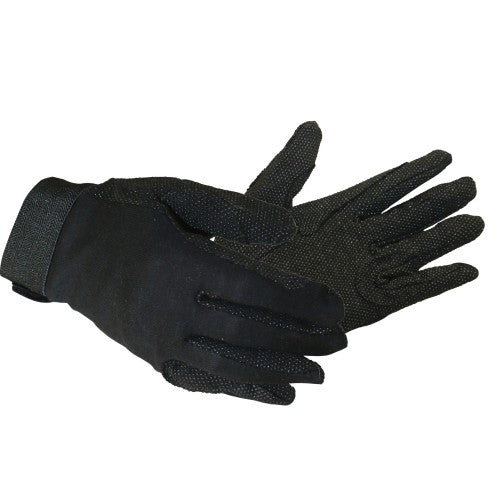 Gloves Pimple Cotton Showmaster Black-RIDER: Gloves-Ascot Saddlery