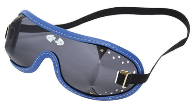 Goggles Zilco Smoke Royal Blue Trim-RIDER: Glasses & Goggles-Ascot Saddlery