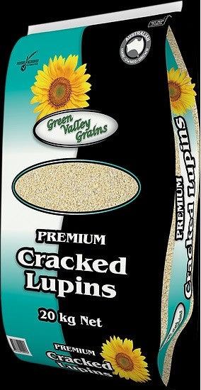 Green Valley Grains Lupins Cracked 20kg-STABLE: Horse Feed-Ascot Saddlery
