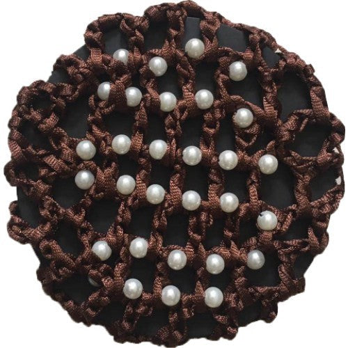Hair Net Huntington Pearl Brown-RIDER: Stocks & Hair Accessories-Ascot Saddlery