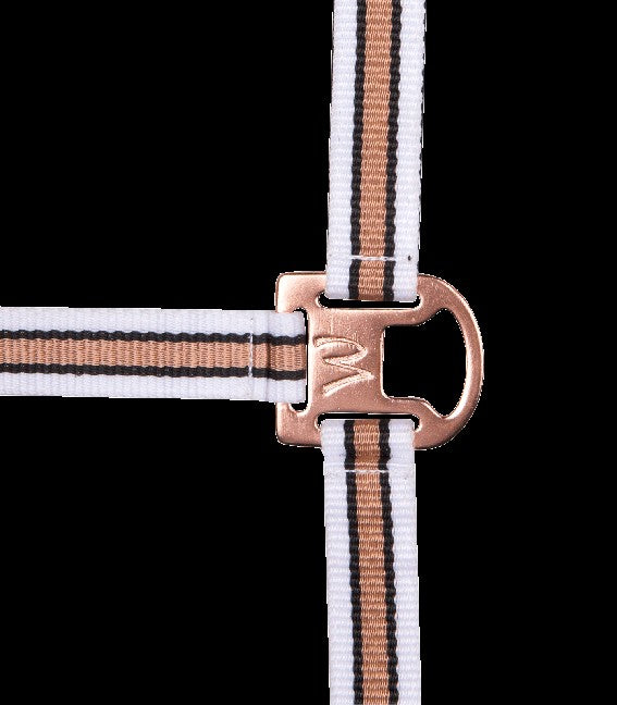 Headstall Rose Shine Elt White-HORSE: Headstalls-Ascot Saddlery