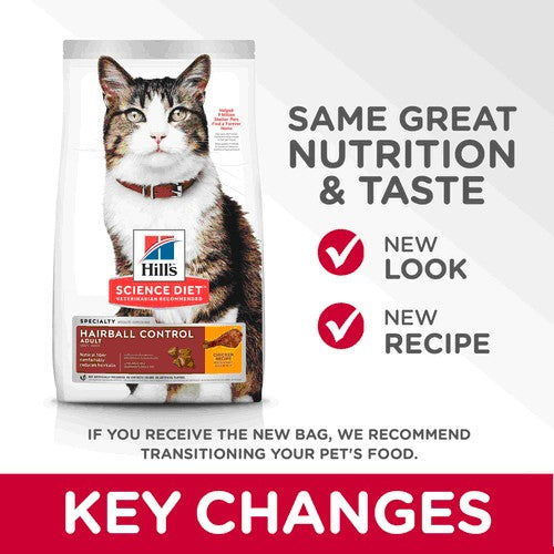 Hills Cat Adult Hairball Control 4kg-Cat Food & Treats-Ascot Saddlery