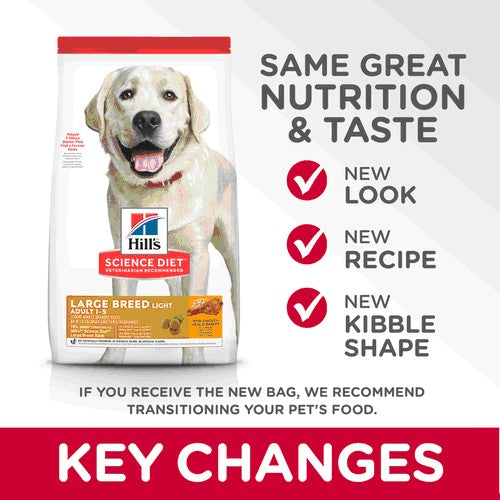 Hills Dog Adult Light Large Breed 12kg-Dog Food-Ascot Saddlery