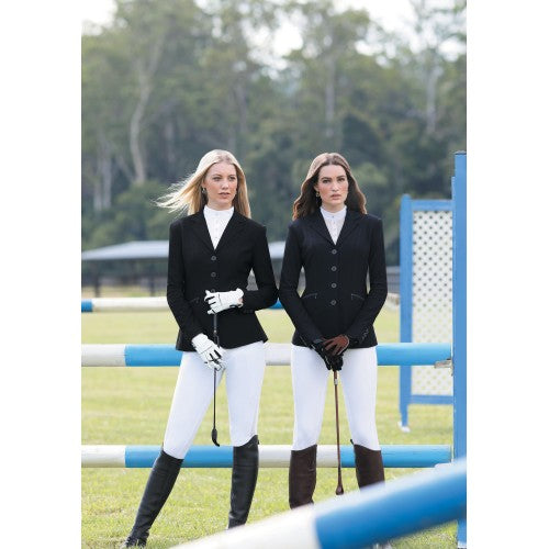 Huntington Nicky Kwik Dry Riding Jacket Navy Ladies-CLOTHING: Clothing Ladies-Ascot Saddlery