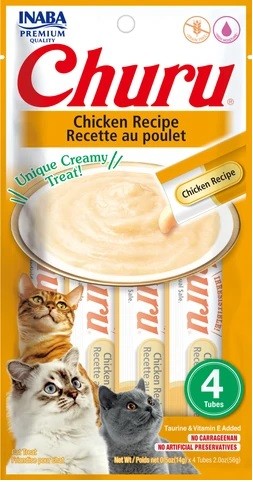Inaba Cat Churu Tube Chicken Recipe-Cat Food & Treats-Ascot Saddlery