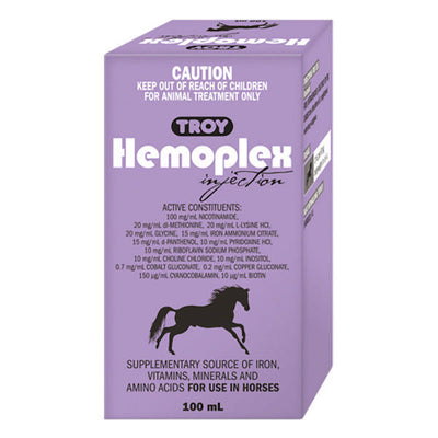 Injectable Hemoplex Troy 100ml-STABLE: Supplements-Ascot Saddlery
