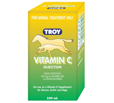 Injectable Vitamin C Troy 100ml-STABLE: Supplements-Ascot Saddlery