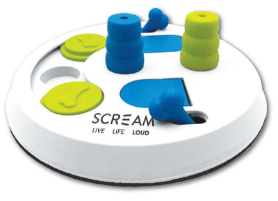Interactive Dog Flip Puzzle Board Scream 23.2cm X 7.2cm Loud Green & Blue-Dog Toys-Ascot Saddlery