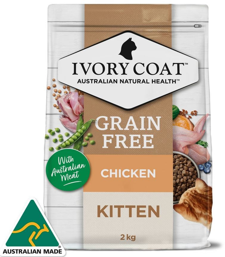 Ivory Coat Cat Grainfree Kitten Chicken 2kg-Cat Food & Treats-Ascot Saddlery