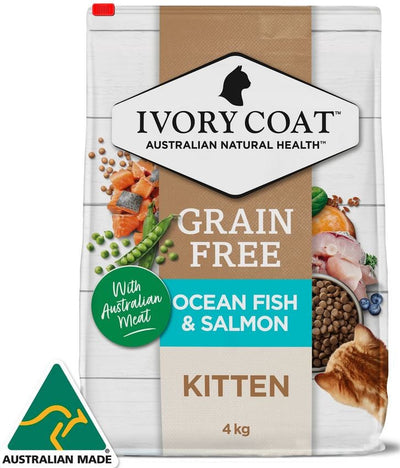 Ivory Coat Cat Grainfree Kitten Oceanfish 4kg-Cat Food & Treats-Ascot Saddlery