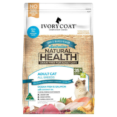 Ivory Coat Cat Grainfree Ocean Fish & Salmon 2kg-Cat Food & Treats-Ascot Saddlery
