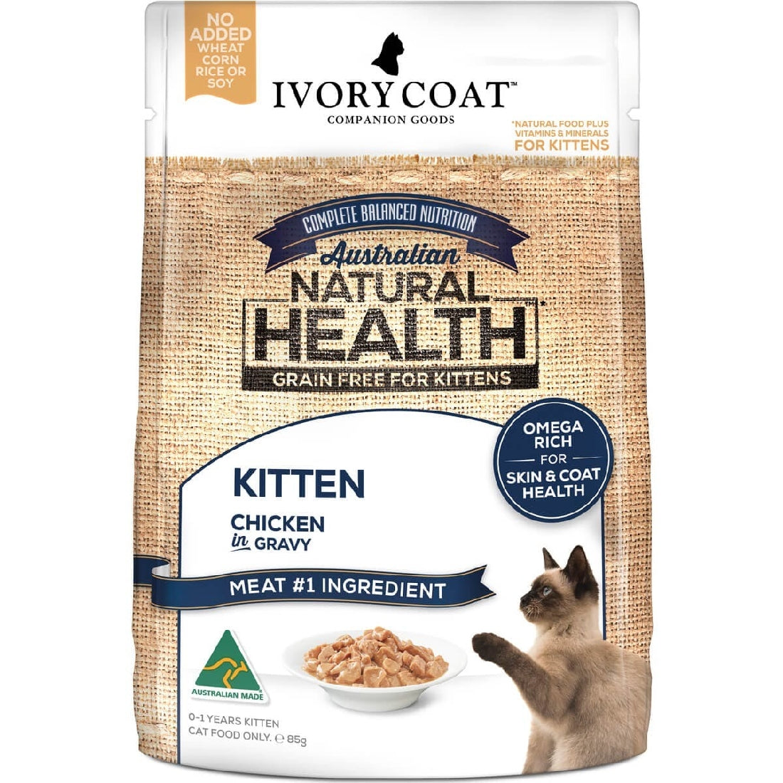 Ivory Coat Cat Wet Grainfree Kitten Chicken In Gravy Box Of 12