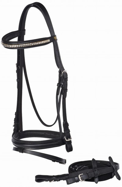 Jeremy & Lord Bridle Hanoverian Clinch Leather Brown-HORSE: Bridles-Ascot Saddlery