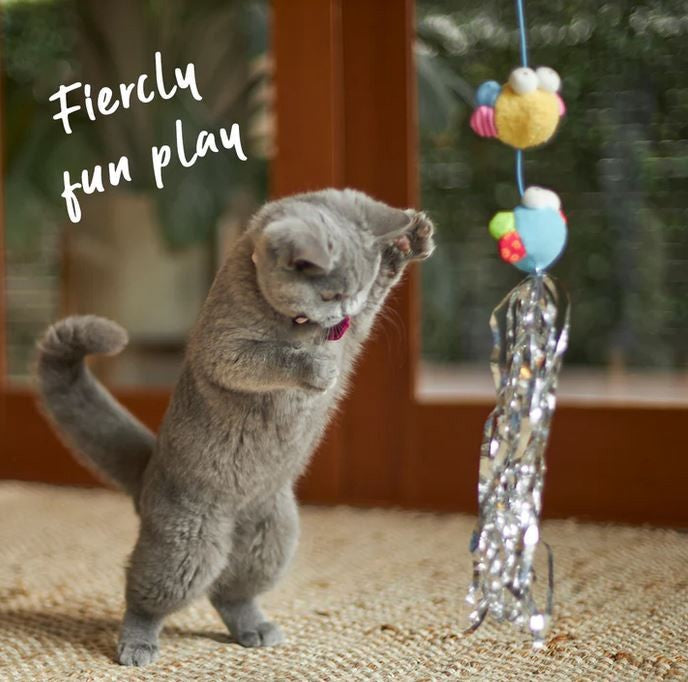 Kazoo Cat Toy Butterfly High Wand-Cat Gyms & Toys-Ascot Saddlery