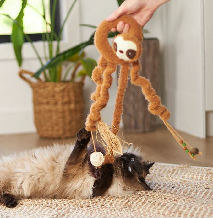Kazoo Cat Toy Long Legged Sloth-Cat Gyms & Toys-Ascot Saddlery