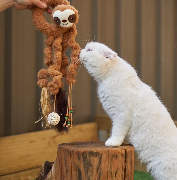 Kazoo Cat Toy Long Legged Sloth-Cat Gyms & Toys-Ascot Saddlery