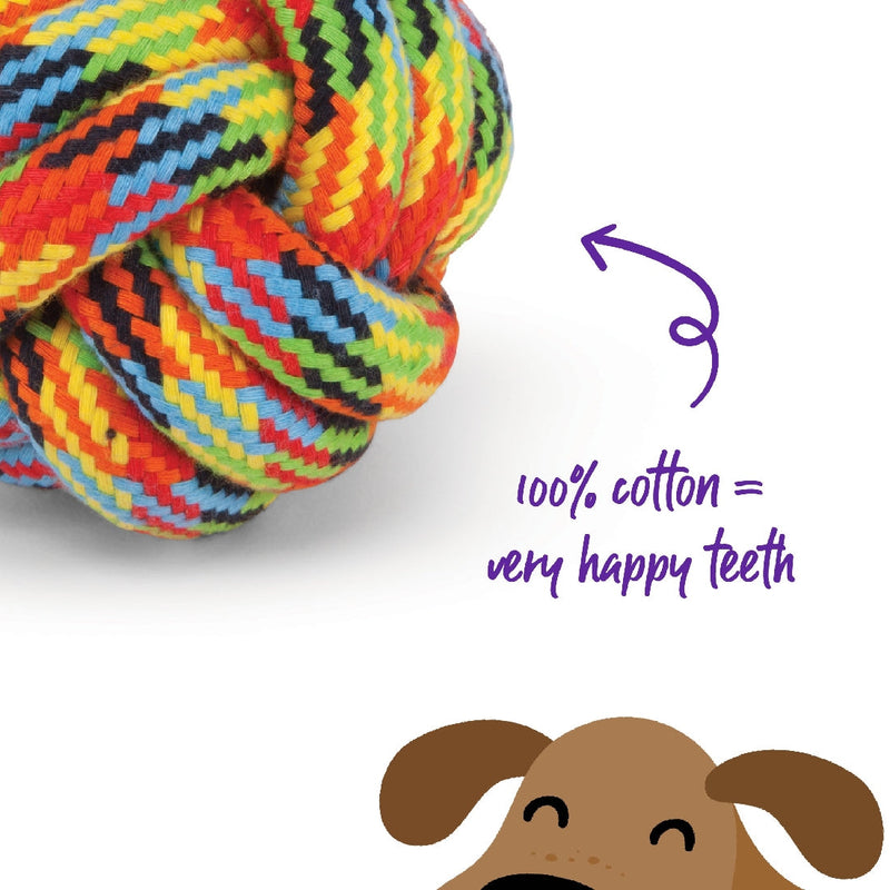 Kazoo Dog Toy Braided Rope Knot Ball-Dog Toys-Ascot Saddlery