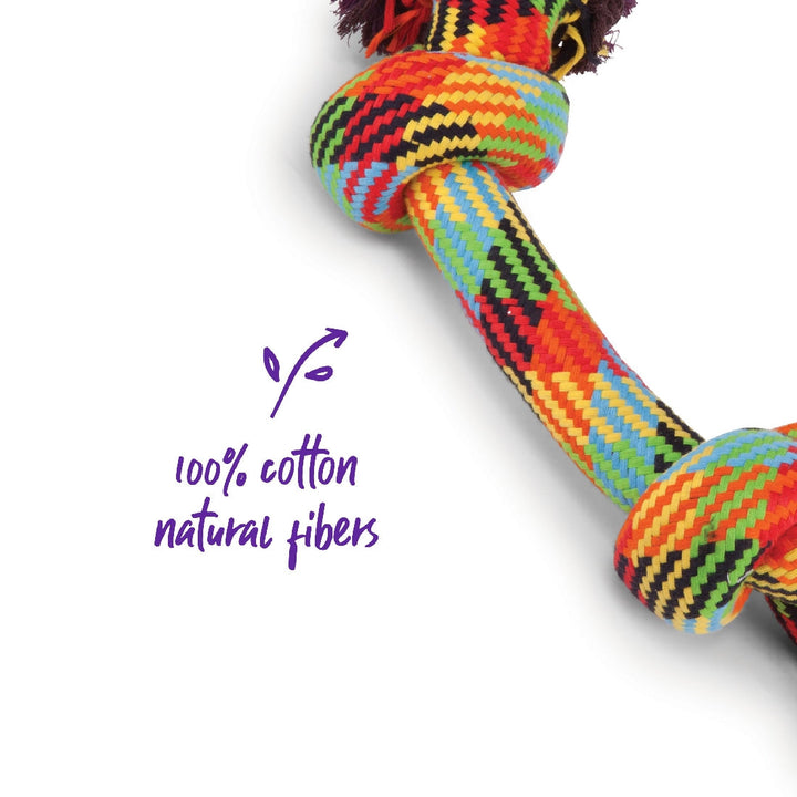 Kazoo Dog Toy Braided Rope Knot Bone-Dog Toys-Ascot Saddlery