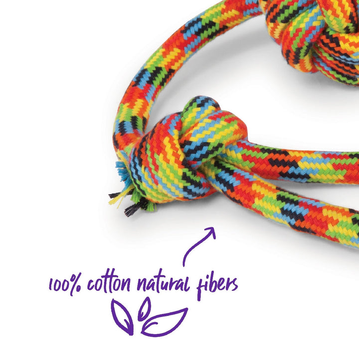 Kazoo Dog Toy Braided Rope Sling Knot Ball-Dog Toys-Ascot Saddlery