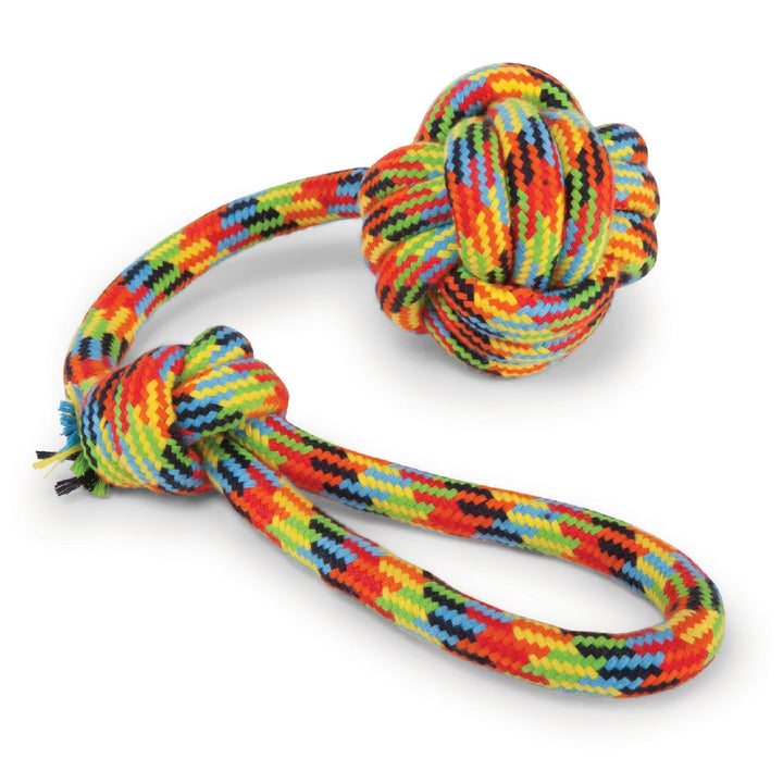 Kazoo Dog Toy Braided Rope Sling Knot Ball-Dog Toys-Ascot Saddlery