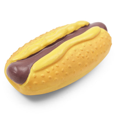 Kazoo Dog Toy Latex Hotdog Medium-Dog Toys-Ascot Saddlery