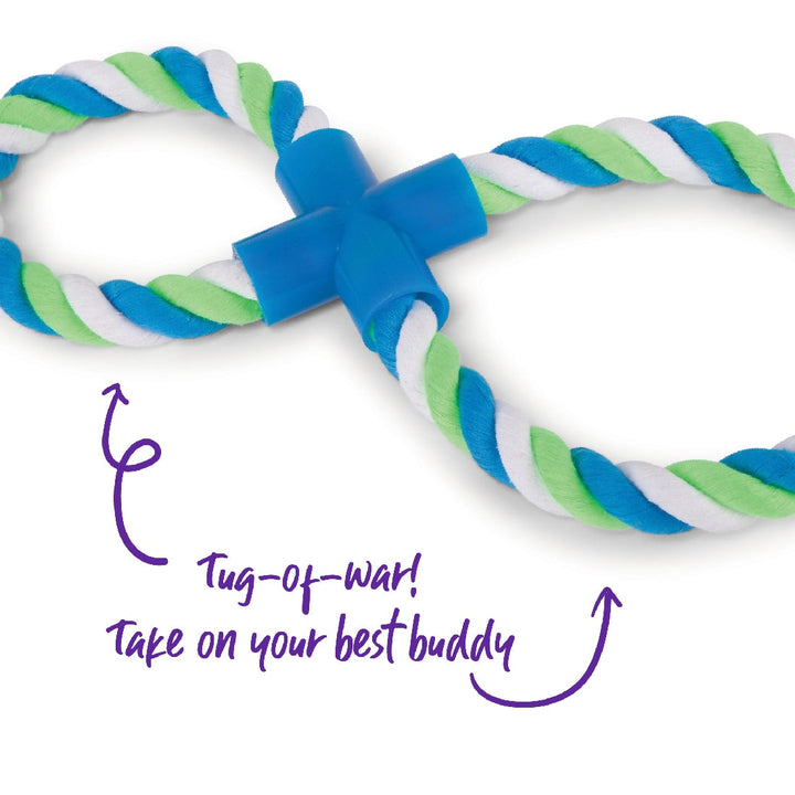 Kazoo Dog Toy Twisted Rope Figure Eight Tug-Dog Toys-Ascot Saddlery