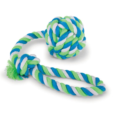 Kazoo Dog Toy Twisted Rope Sling Knot Ball-Dog Toys-Ascot Saddlery