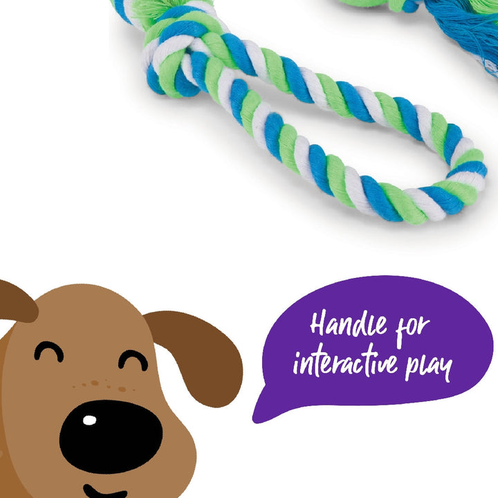 Kazoo Dog Toy Twisted Rope Sling Tennis Ball-Dog Toys-Ascot Saddlery