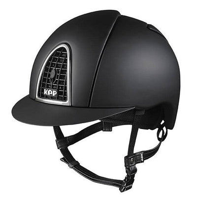 Kep Cromo Textile Helmet Black & Black Grid-RIDER: Helmets-Ascot Saddlery
