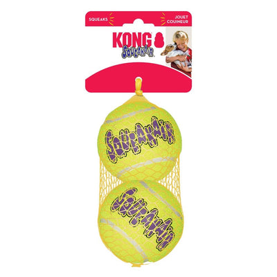 Kong Dog Toy Airdog Squeak Balls 2pack Large-Dog Toys-Ascot Saddlery