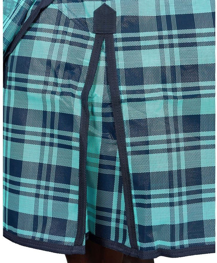 Koolmaster Shade Mesh Combo Turquoise & Navy-RUGS: Summer Rugs, Neck Rugs & Hoods-Ascot Saddlery