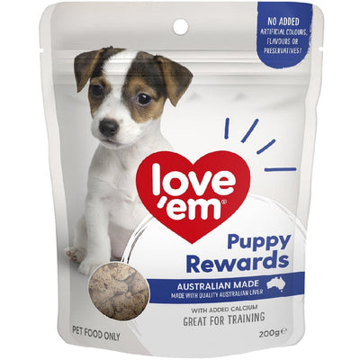 Love Em Dog Treats Liver Pup Rewards 200gm-Dog Treats-Ascot Saddlery