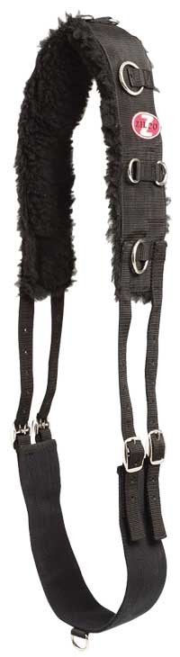 Lunge Roller Fleece Lined Full Black-HORSE: Lungeing & Schooling-Ascot Saddlery