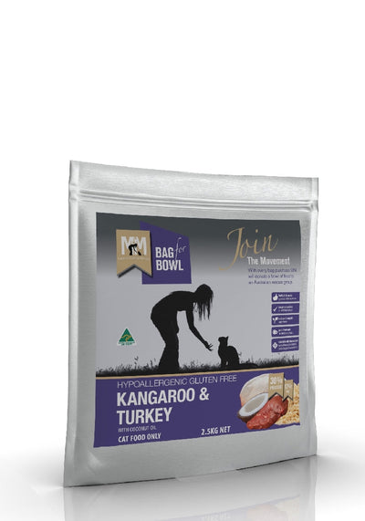 Meals For Mutts Cat Kangaroo & Turkey 2.5kg-Cat Food & Treats-Ascot Saddlery